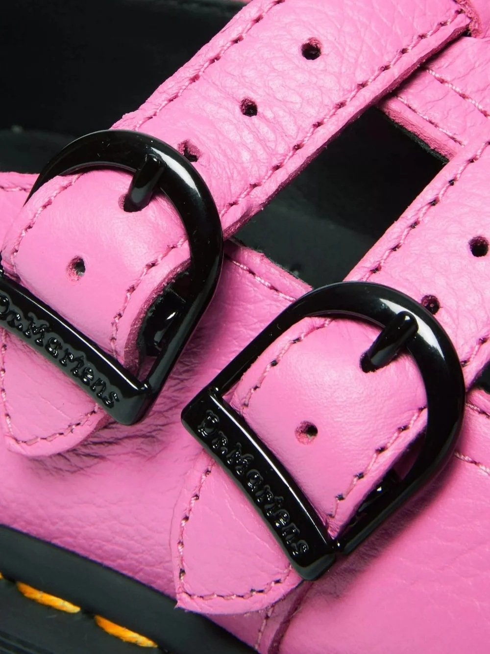 Dr. Martens Pink Double-Strap Mary Jane Platform Shoes Size 6